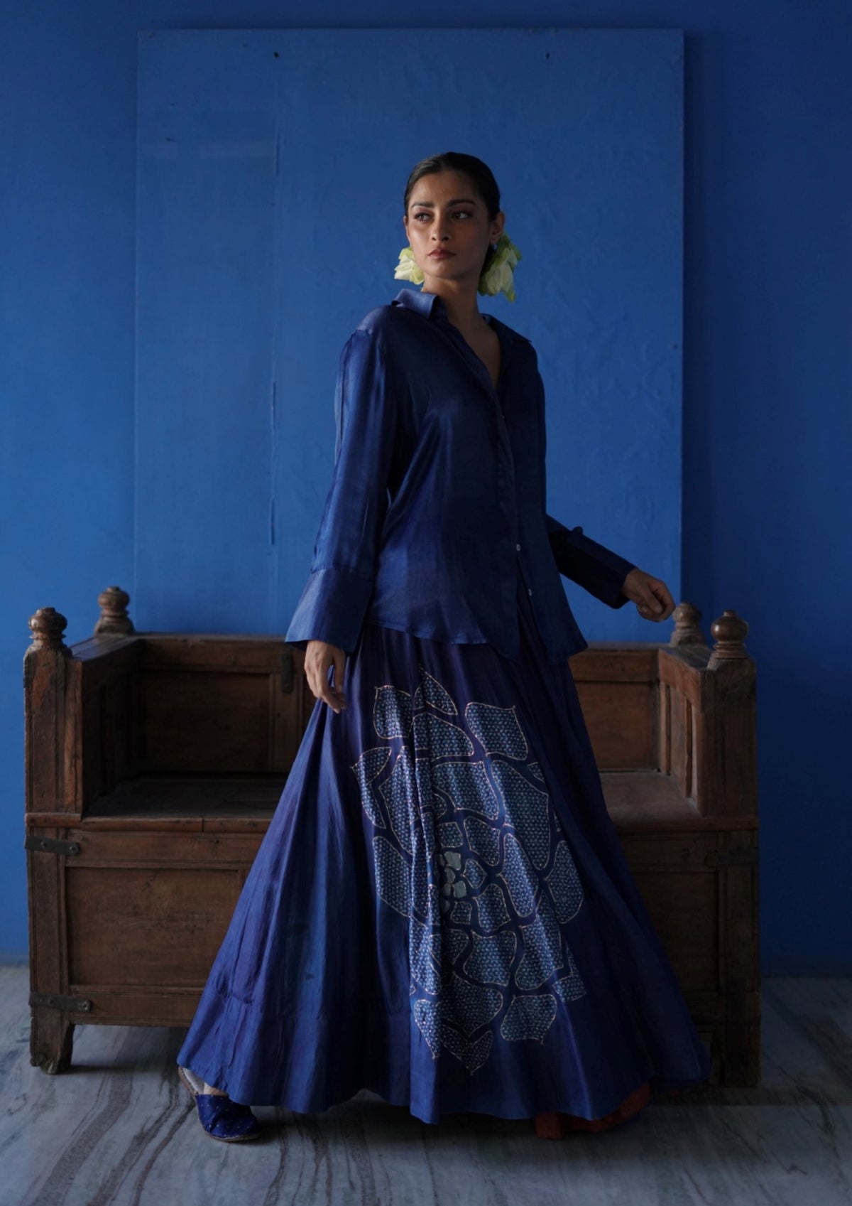 PADMAJA INDIGO LEHANGA