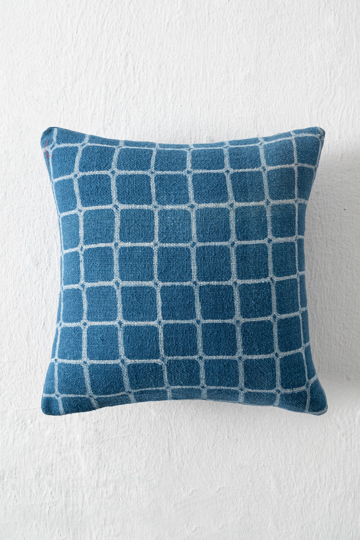 INDIGO GRID CUSHION