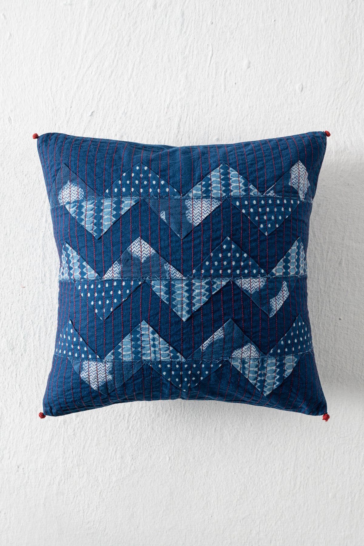 INDIGO PATCHWORK CUSHION