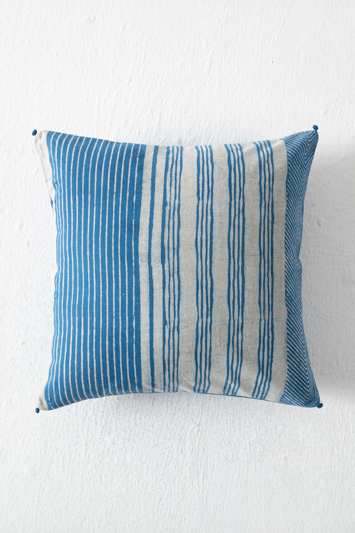 INDIGO STRIPED CUSHION