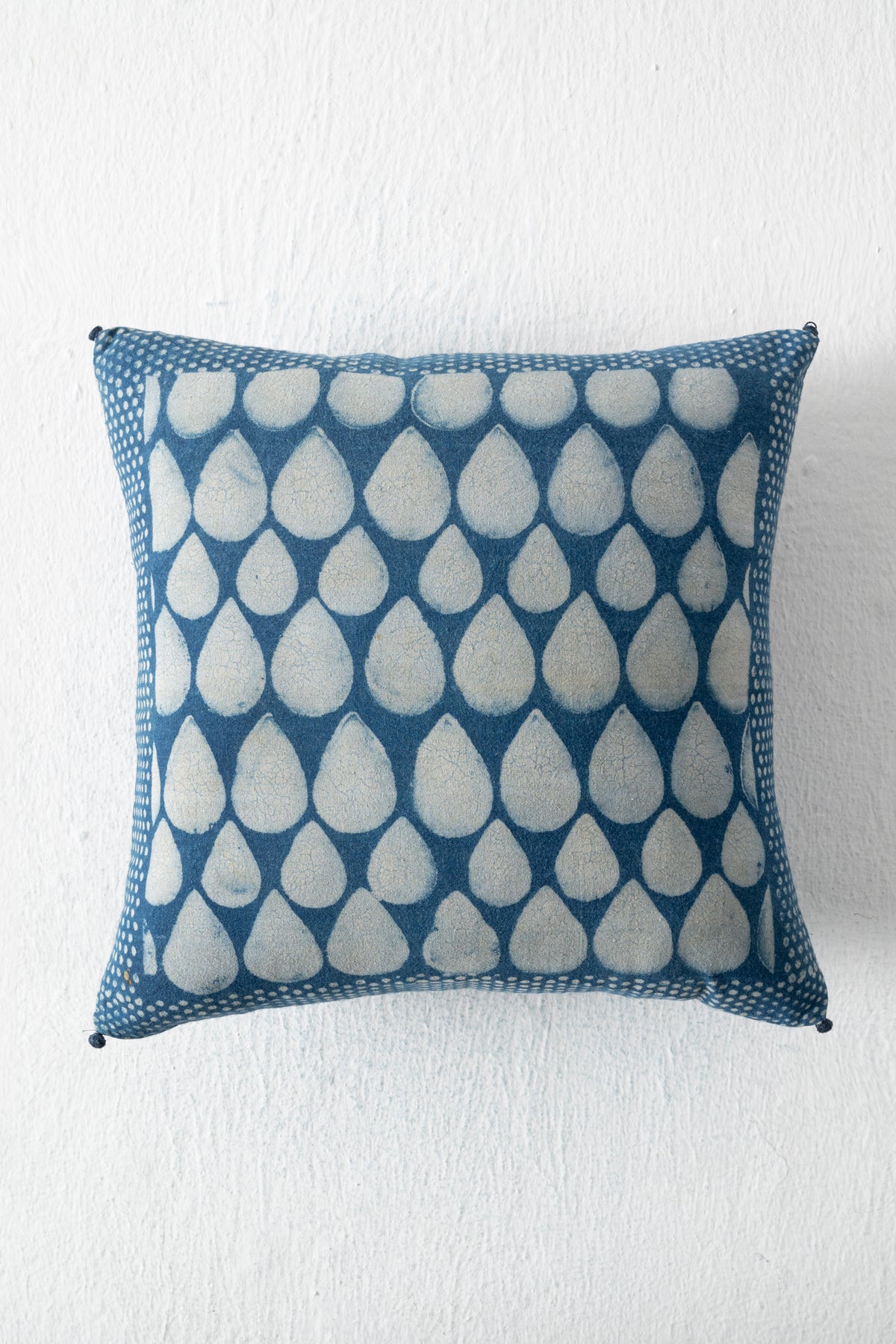 INDIGO TEAR-DROP CUSHION