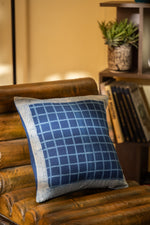 INDIGO CHECKERED CUSHION