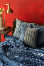 INDIGO STRIPED CUSHION