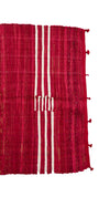 Red Rug from textile leftovers - Aavaran Udaipur