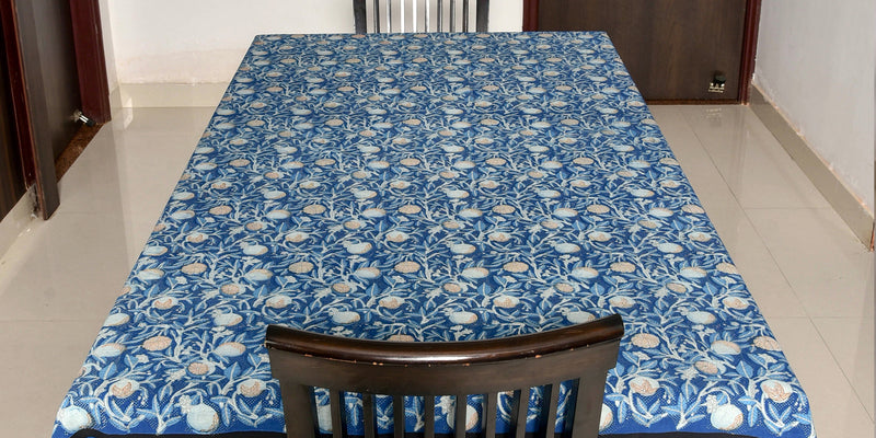 Indigo Dyed and dabu printed table cover - Aavaran Udaipur