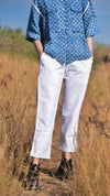 Matrix Drop-Shoulder Shirt with Haif Sleeves & Piping Detail Styled With white Straight fIt Pant