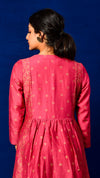 Gold printed Flared Long Kurta Dress - Aavaran Udaipur