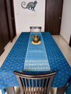 Nashpal dyed, quilted and dabu hand block printed table runner - Aavaran Udaipur