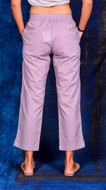 Light purple solid narrow pants - Aavaran Udaipur