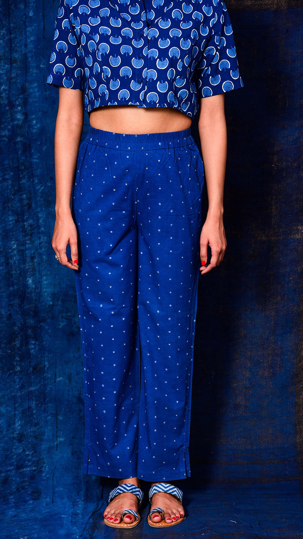 NAVY BLUE BELL BOTTOM PANTS FOR WOMEN at Rs 249 | Surat | ID: 25919233830